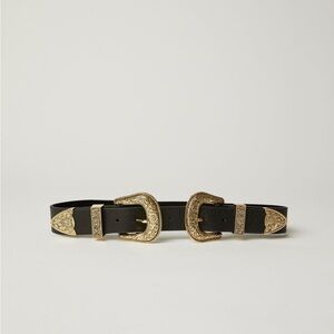 B-Low The Belt: Black/Gold Bri Bri Belt - Large